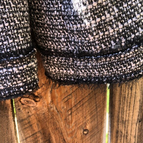 Apostrophe Cropped Tweed Ribbon Embellished Blazer Jacket 2 - Picture 12 of 13